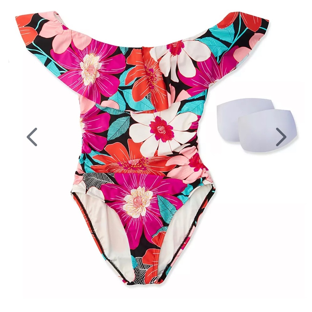 La Blanca Floral One Piece - Pink, Orange, Black